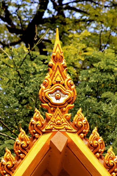 Escultura Tailandesa Moldada Com Cimento — Fotografia de Stock