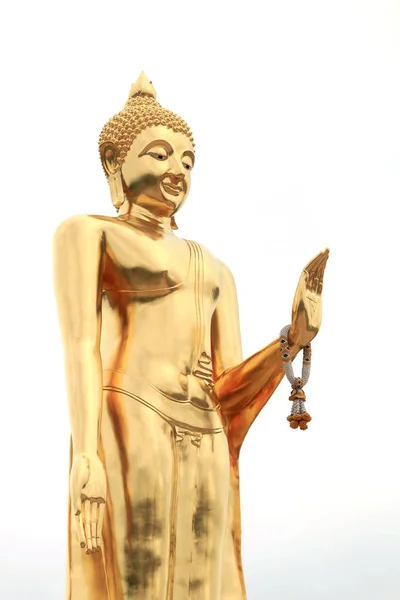 Socha Buddhy Bílým Pozadím — Stock fotografie