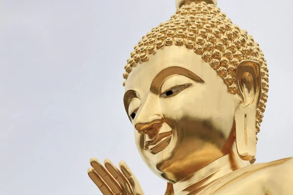 Statue Buddha White Background — Stock Photo, Image