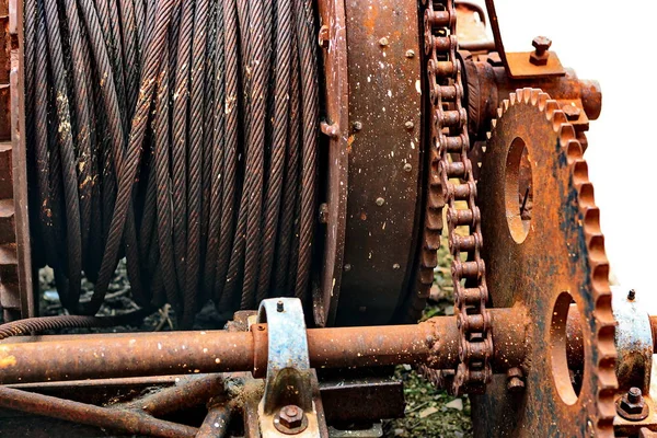 The rust is attached to the old machine.