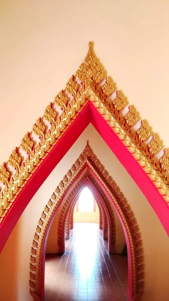 Tailândia Belo Padrão Arco Dourado — Fotografia de Stock