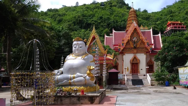 Weiße Buddha Statue Thailändischen Tempel — Stockfoto