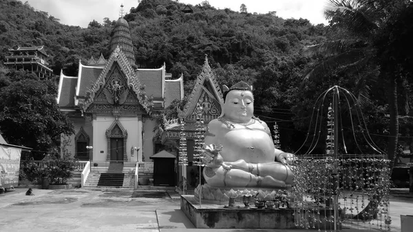 Fehér Buddha Szobor Thai Templomban — Stock Fotó