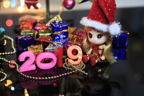 Christmas Tree Decorative Lighting Beautiful Accessories — Stock Photo, Image