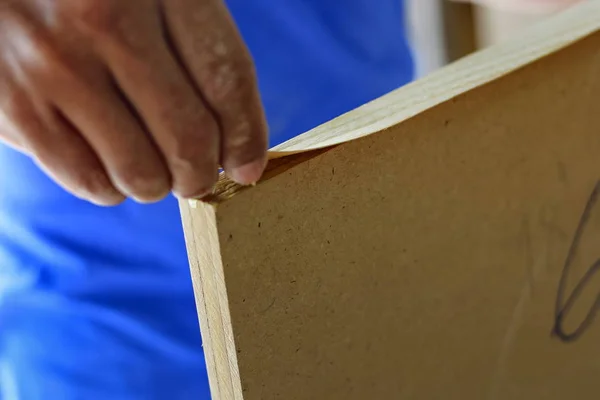 Carpenters Using Tools Wood Working Furniture — Stock Photo, Image