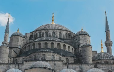 Müslüman Sultanahmet Camii Sultan Ahmet Cami, Istanbul Türkiye, Clear Sky renkli görüntü.