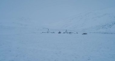 Yurts drone video alarak sahada Arctic çok ortasında