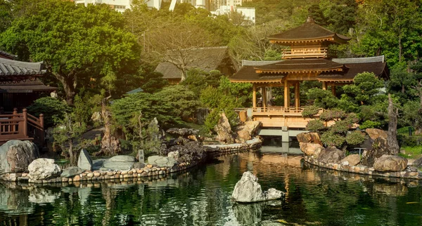 Pavilhão Dourado Perfeição Absoluta Nan Lian Garden Chi Lin Nunnery — Fotografia de Stock