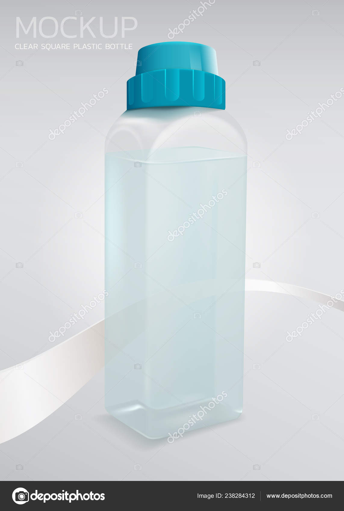 Download Realistic Clear Square Plastic Bottle Water Milk Packaging Vector Mock Vector Image By C Vectorman2017 Vector Stock 238284312