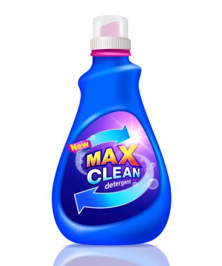 Deterjan temizleme tasarım paketi. Şablonlar için deterjan ürünü, baskı media.vector gerçekçi dosya ile reklam.