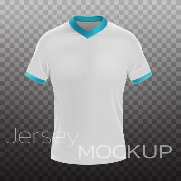 Jersey Mockup Diseño Realista Vector Archivo Eps Realista — Vector de stock