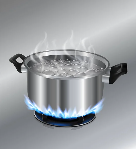 Pot of Boiling Water on Hot Burner Stock Photo - Image of burner,  transparent: 47477742