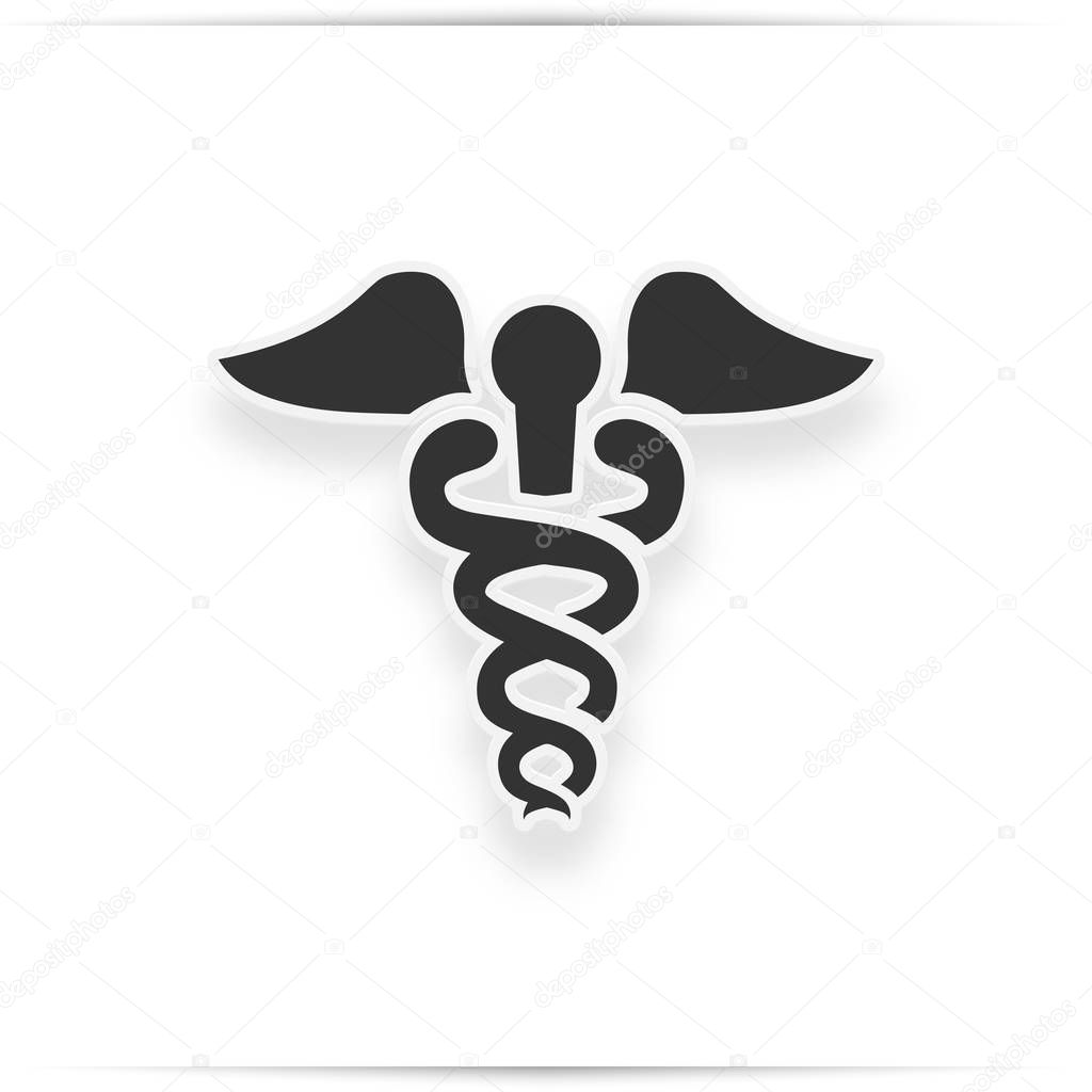 Caduceus, Caduceus logo icon for Medical healthcare conceptual  illustrations