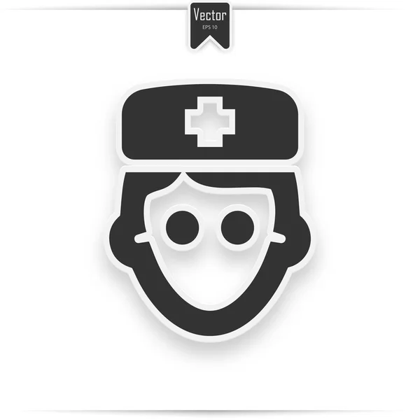 Doktor avatar vektör simgesi beyaz arka plan üzerinde