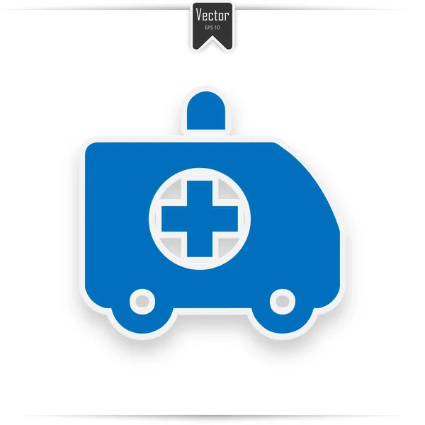 Voiture d'ambulance, icône plate moderne . — Image vectorielle
