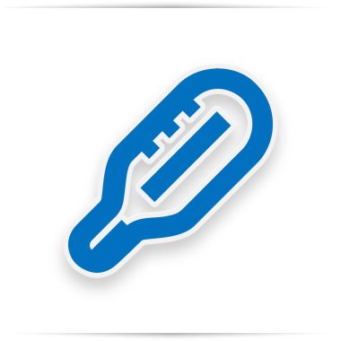 Tıbbi termometre, modern düz simgesi