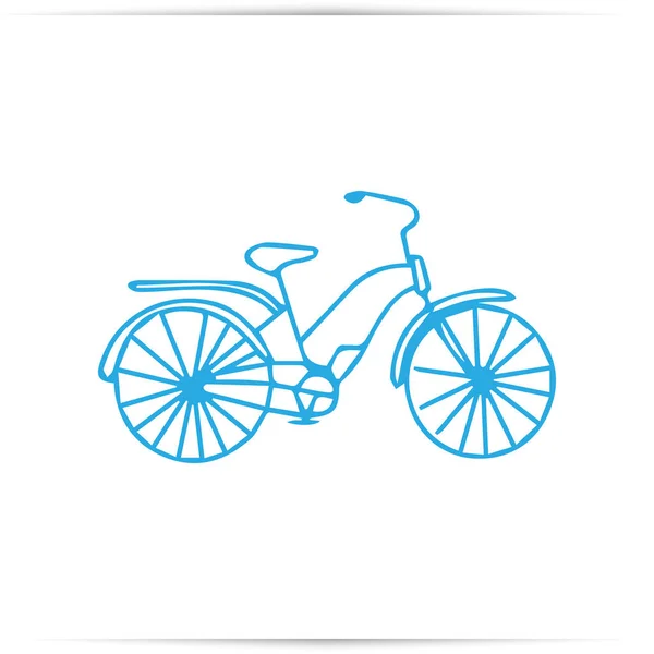 Doodle Fahrrad mit isolierten auf weißem Hintergrund — Stockfoto