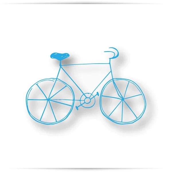 Vintage road bicycle hand drawn illustration. isolated on white background — Stock Photo, Image