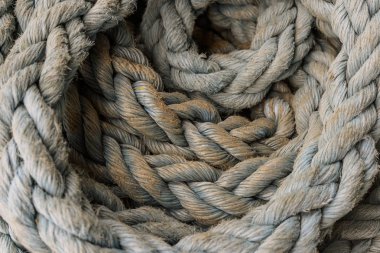 arka plan içinde yüzük haddelenmiş kalın deniz ip