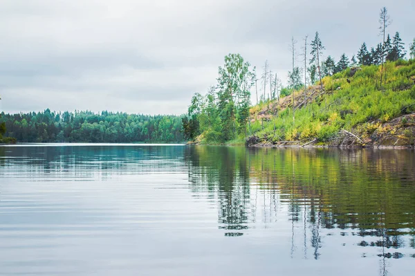 Landschaft Mit Karelischem See Und Ufer — Stockfoto