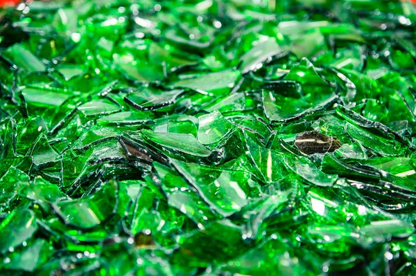 Quebrado Verde Vidro Texturizado Fundo — Fotografia de Stock