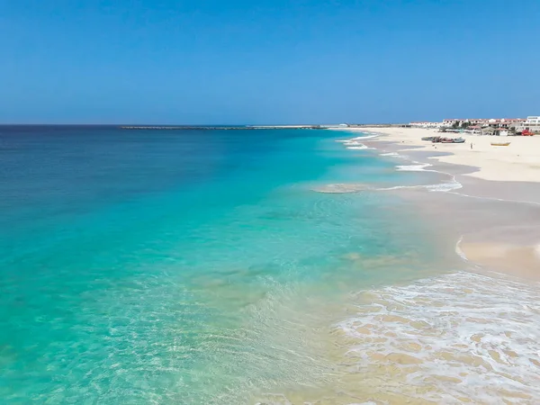 Спокойствие Белого Пляжа Вила Майо Прозрачных Вод Океана — стоковое фото