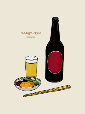 Izakaya style, hand draw sketch vector.