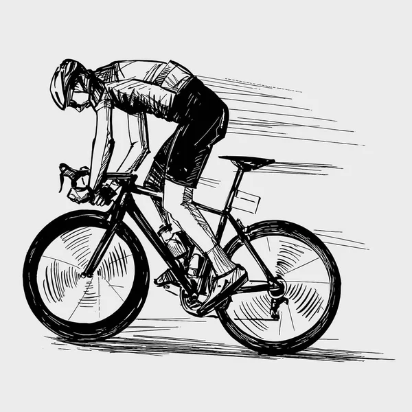 Singapur Daki Bisiklet Yarışmasının Çizimi — Stok Vektör