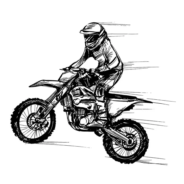 Dibujo Del Concurso Motocross — Archivo Imágenes Vectoriales