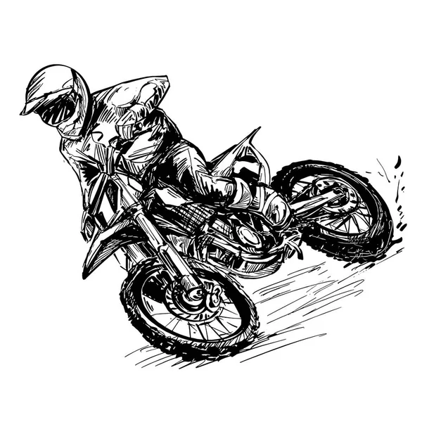 Auslosung Des Motocross Wettbewerbs — Stockvektor