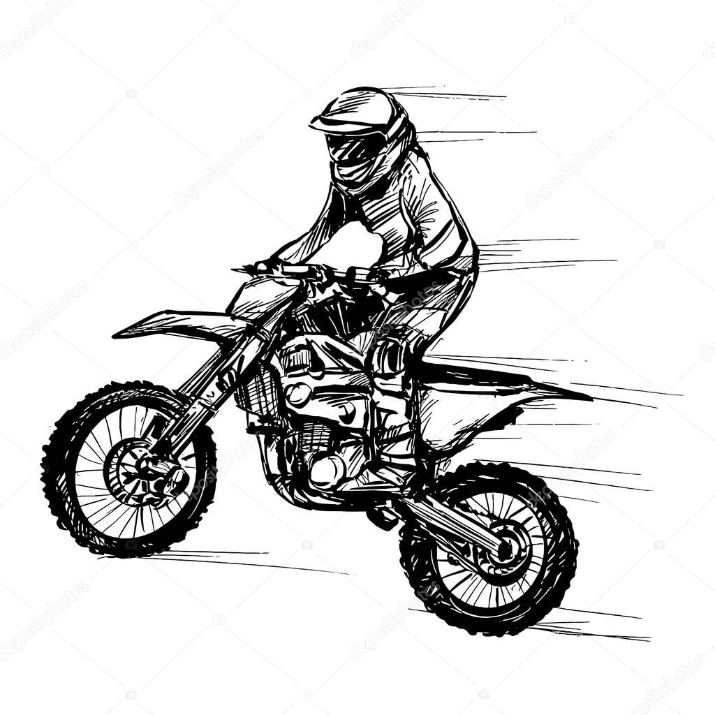 Drawing of the motocross competition 
