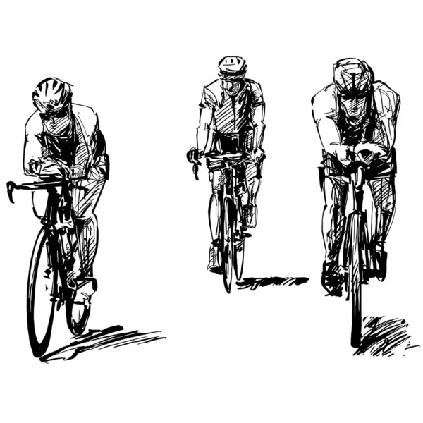 Dibujo Del Concurso Bicicletas — Archivo Imágenes Vectoriales