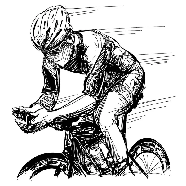 Dessin Compétition Cycliste — Image vectorielle