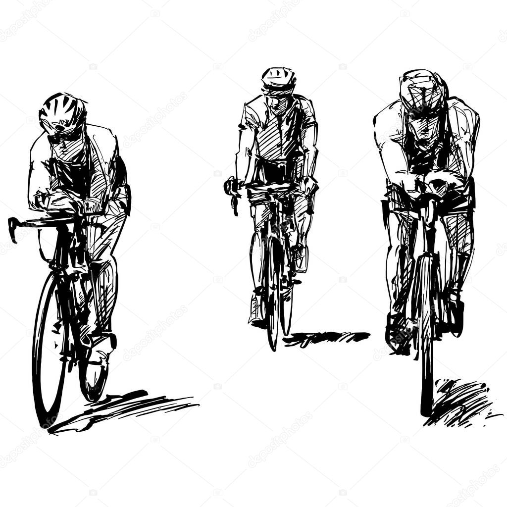 Drawing of the bicycle competition 