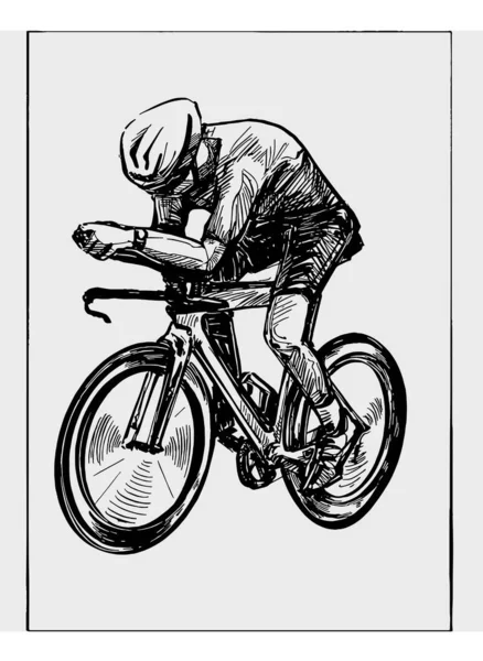 Dibujo Del Concurso Bicicletas — Archivo Imágenes Vectoriales