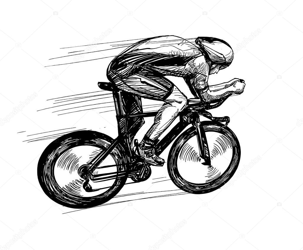 Drawing of the bicycle competition