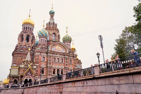 Церква Спаса Пролитої Крові Серпня 2016 Санкт Петербург Росія — стокове фото