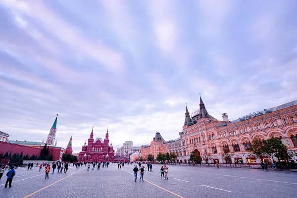 Turystyki Architektury Kreml Narodowe Muzeum Historyczne Placu Czerwonym Moskwie Września — Zdjęcie stockowe