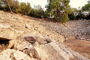 Antik Amfitiyatro antik kenti Phaselis Antalya bölgesi, Türkiye.