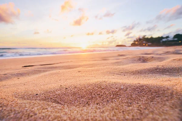 Vista Panorâmica Belo Pôr Sol Costa Mar — Fotografia de Stock