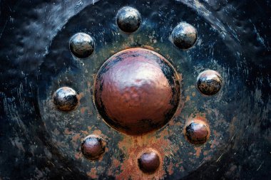 Geleneksel Tay buddist metalik gong Tapınağı görünümünü kapat.