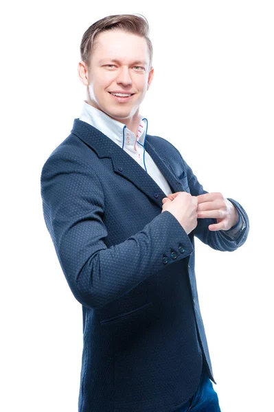 Confident Young Businessman Looking Camera Isolated White — Stock Photo, Image