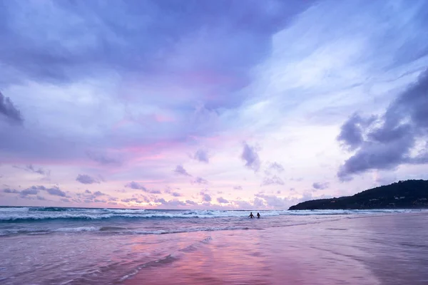 Scenic View Beautiful Sunset Sea Shore — Stock Photo, Image