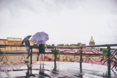  Saint Petersburg manzaralı çatı üst Teras.