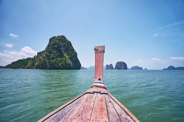 Прекрасним Видом Море Longtail Човні Таїланд — стокове фото