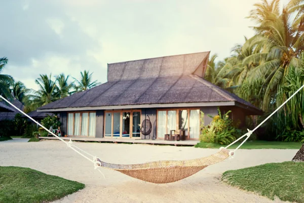 Concepto Vacaciones Hamaca Vacía Resort Tropical — Foto de Stock