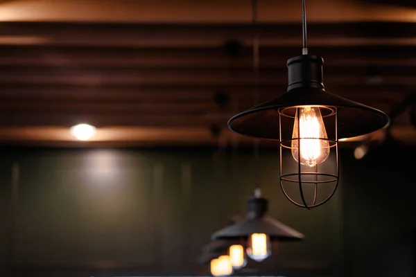 Bela Vista Design Luz Interior Lanterna Metálica Vintage — Fotografia de Stock