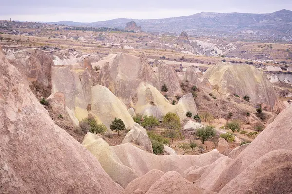 Célèbre Visite Touristique Cappadoce Anatolie Beau Paysage Avec Montagnes Collines — Photo