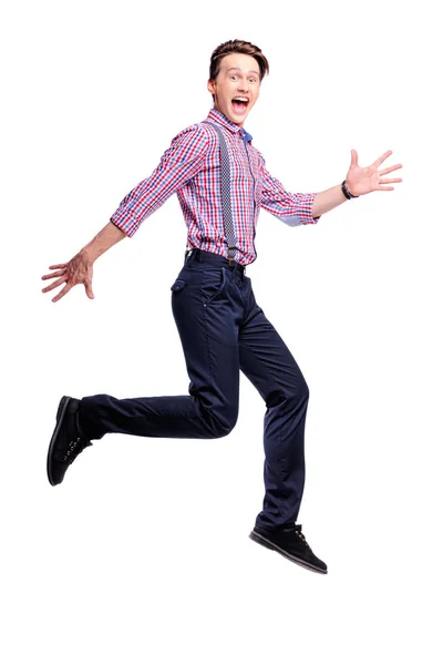 Retrato Estudio Cuerpo Entero Del Apuesto Joven Bailarín — Foto de Stock