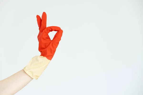 Handen op zakelijke handschoenen.. — Stockfoto